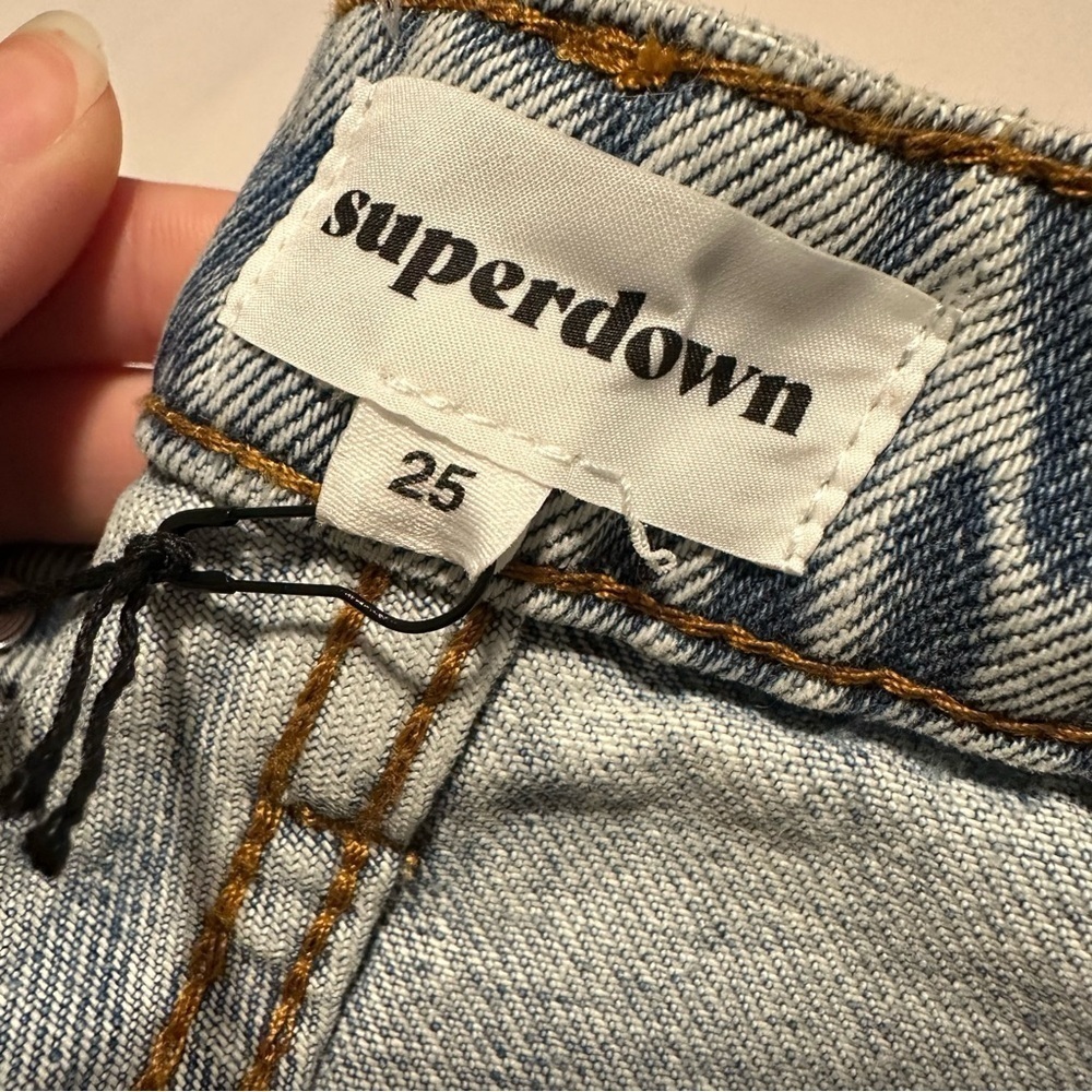New superdown marilyn denim button fly jeans raw hem - Picture 7 of 13